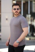Erkek Ağaç Kabuğu Desenli Kısa Kollu T-shirt resmi